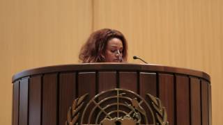 Bethlehem Tilahun Alemu speaking at UNIDO Investment Forum in Addis Ababa