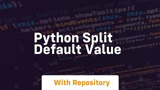 python split default value