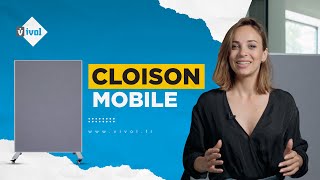 Cloison mobile | Panneau acoustique et tableau blanc | VIVOL