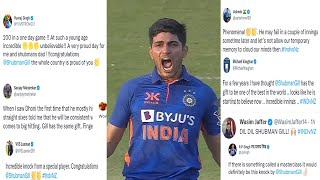 Cricket Fraternity Bows Down To Shubman Gill's  Double Century Against New Zealand In 1st ODI