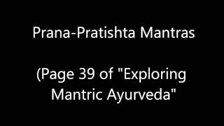 Prana Pratishtha Mantras