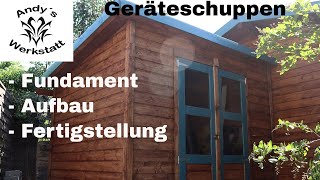 Geräteschuppen Merseburg 5 - Fundamente, Aufbau und Fertigstellung