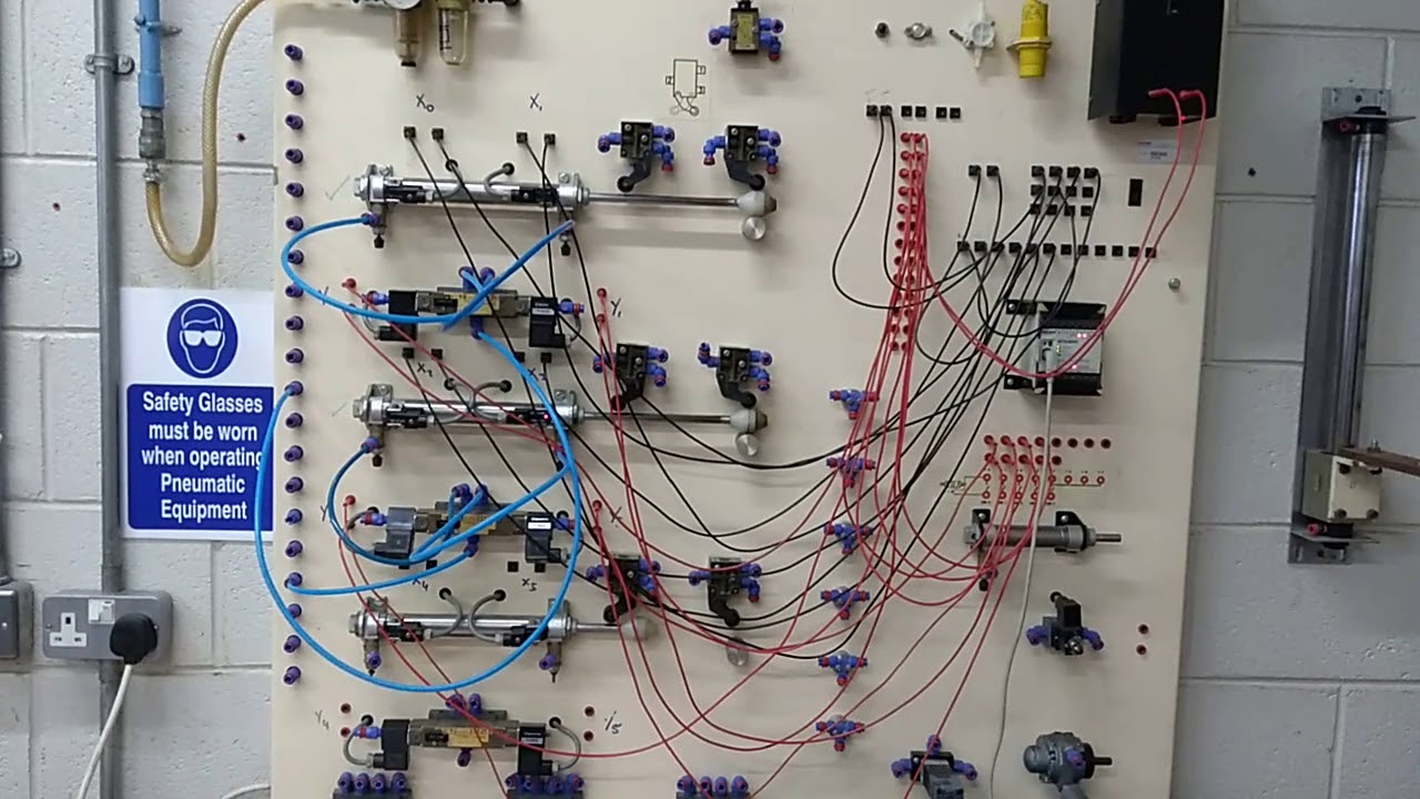 PLC Control Project Tutorial A+ B+ A- B- Pneumatic Cylinders - YouTube