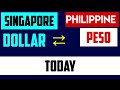 Singapore Dollar to Philippine Peso Currency Exchange Rates Today 23 JULY 2024 PHP/SGD