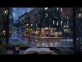 New York Coffee Shop Ambience / Rain and Distant Thunder Sounds for Study and Relaxation