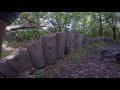 wooden berms teeter totters and log stockades at bertram chain of lakes mountain biking minnesota