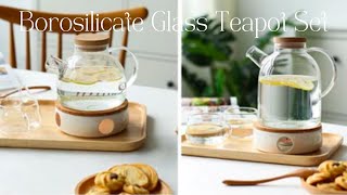 Ikorii Borosilicate Glass Teapot Set