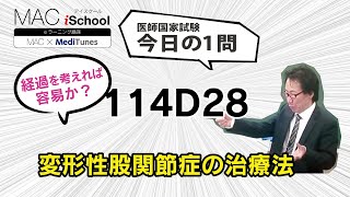 114D28 動画で学ぶ医師国試（MAC）変形性股関節症の治療法（今日の1問）