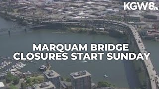 Overnight closures set for I-5, I-84 near Marquam Bridge start Sunday
