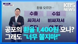 공포의 환율 1,400원 오나? 그래도 \