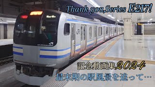 【ありがとうE217！】2024年後半期駅動画集　@東京駅\u0026品川駅\u0026武蔵小杉駅\u0026鶴見駅\u0026横浜駅