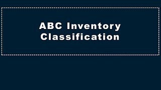 ABC Inventory Classification Problem-1