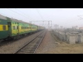 Even Fog didn't slow down the WAP-7 # 30361 headed 12909 Garib Rath Express.