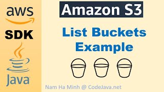 AWS SDK for Java S3 List Buckets Example