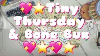 💖⭐️ Tiny Thursday \u0026 Finishing Bone Bux⭐️💖 #tinythursday #savingschallenges #savingmoney