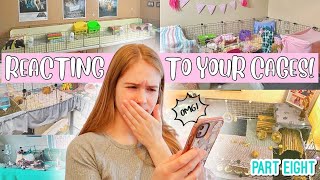 REACTING TO MY SUBSCRIBERS' GUINEA PIG CAGES PART 8! 💕