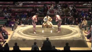 Masunoumi vs Kaonishiki Day 14 Sumo Hatsu Basho January 2014