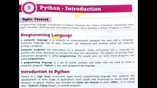 Ch. 9 Python- Introduction Part 01