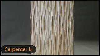 Water Wave Texture Cavred Wooden Decorative Board Manufacturer by CNC machinery #woodpanel #woodwall