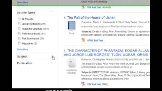 Finding Literary Criticism in Literary Reference Center