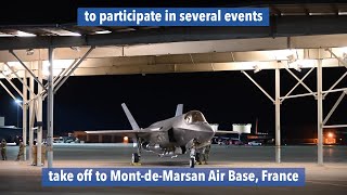 F-35s takeoff from Hill AFB to Mont-de-Marsan Air Base