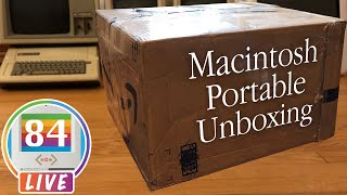 Mac84 LIVE: Unboxing A Macintosh Portable!