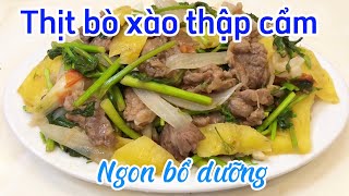 Thịt bò xào thập cẩm ngon bổ dưỡng||góc gếp nhỏ pt