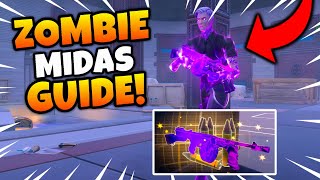 Fortnite ZOMBIE MIDAS BOSS Location + Mythic Drum Gun Shadow Gameplay (+ Vault Location)