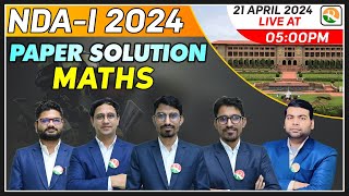 NDA 1/2024 Maths Paper Solution | Nda Maths Answer Key And NDA Exam Analysis | NDA Paper Discussion