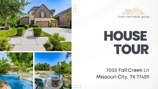 Home Tour | For Sale 7003 Fall Creek Ln | 4BR Missouri City House | Beach Entry Pool | Near Houston