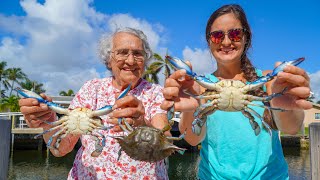 GRANDMA Takes Me CRABBING! CATCH CLEAN COOK Big Family Dinner!