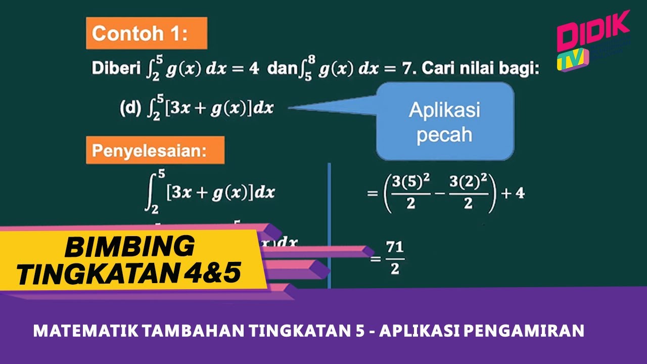 Bimbing Tingkatan 4 & 5 | Matematik Tambahan Tingkatan 5 - Aplikasi ...