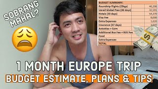 35 DAYS IN EUROPE: Budget + Plans + Tips