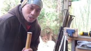 Nobekan Shakuhachi Making (fushi nuki, utaguchi marking)