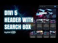 Divi 5 Create a Responsive Global Header with Search