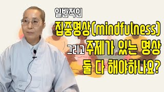 [효록스님 해방명상3] 마음챙김, 주의력 명상 외에 사색명상이나 자비명상은 얼마나 해야하나요?