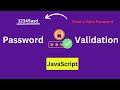 Password Validation in JavaScript | JavaScript Password Validation