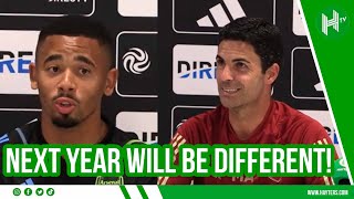 We were NERVOUS - but won't be next season! | Gabriel Jesus & Mikel Arteta