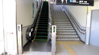 【日立製】JR小松駅　昇りエスカレーター（起動あり）