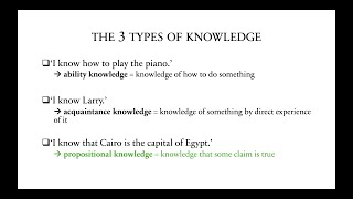 AQA A-level Philosophy: the 3 types of knowledge