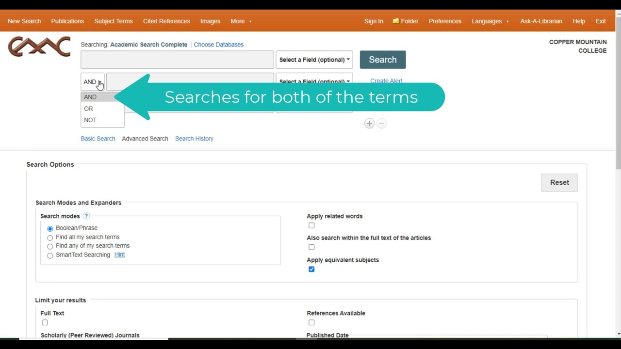 Search Ebscohost Youtube