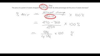 Percentages 7.3: Percentage increase and decrease