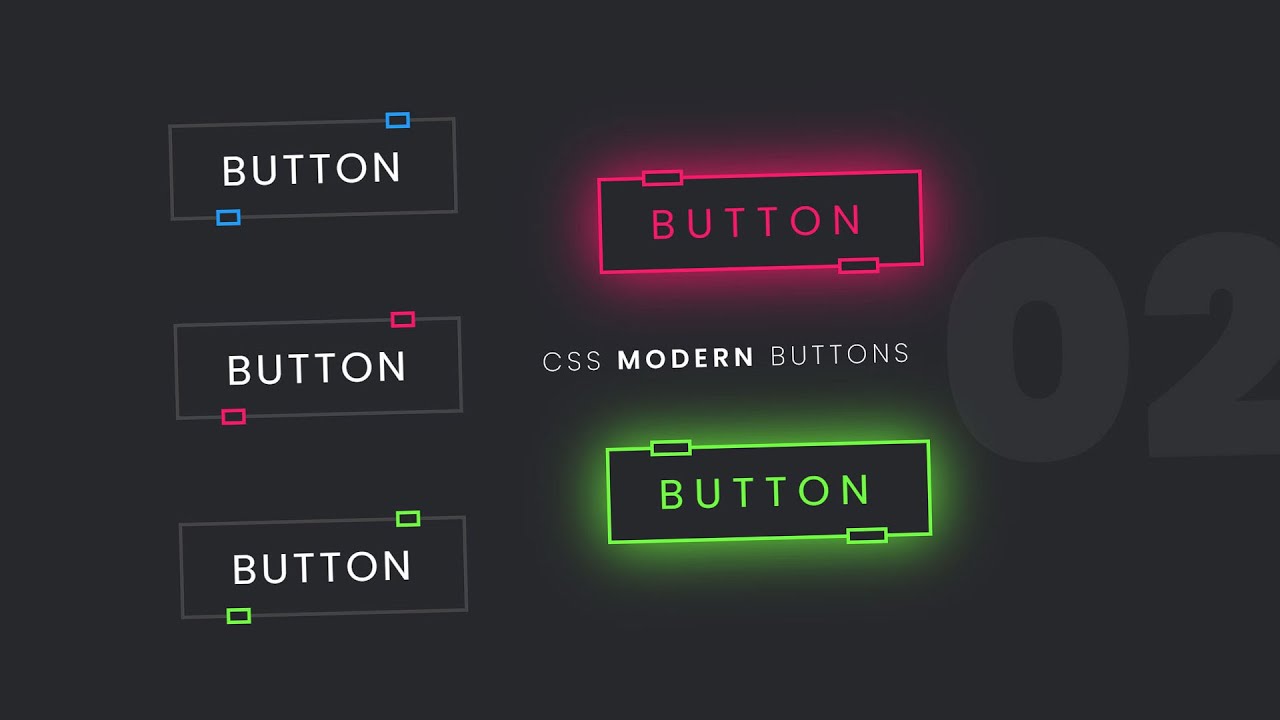 Modern CSS Glowing Button Hover Effects 02 | Html CSS Tutorial - YouTube