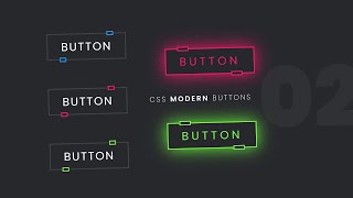 Modern CSS Glowing Button Hover Effects 02 | Html CSS Tutorial