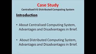 Distributed vs Centralised Networking