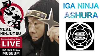 Live shows by ”Ashura” a professional Iga-Ninja troupe performing at the Iga-ryu Ninja Museum.