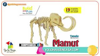 Tutorial Mamut Rompecabezas 3D en Madera