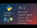 How to extract DB table data into csv file using python