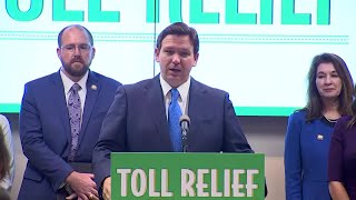 Florida Gov. Ron DeSantis announces toll relief