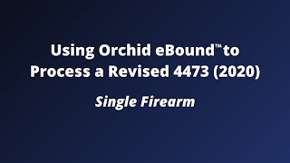 4473 Single Firearm (2020)